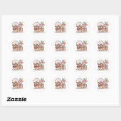 Engelse Bulldogs tijdens een carnaval Ronde Sticker (Vel)