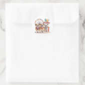 Engelse Bulldogs tijdens een carnaval Ronde Sticker (Tas)