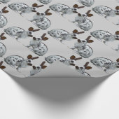 Engelse Bunny Frenzy Inpakpapier (lichtgrijs) (Hoek)