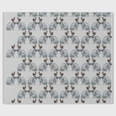 Engelse Bunny Frenzy Inpakpapier (lichtgrijs) (Vlak)