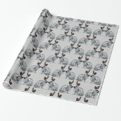 Engelse Bunny Frenzy Inpakpapier (lichtgrijs) (Uitgerold)