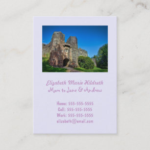 Engelse Castle Entrance op een zomerdag Contactkaartje