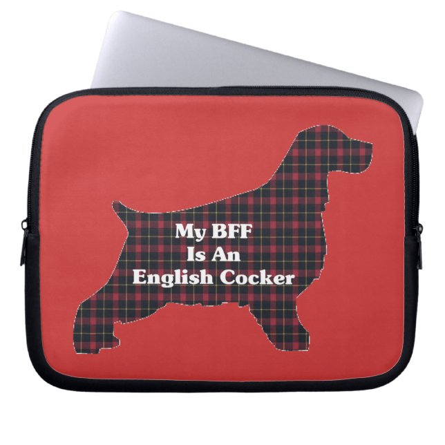 Engelse Cocker BFF Laptop Sleeve (Voorkant)