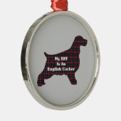 Engelse Cocker BFF Metalen Ornament (Rechts)