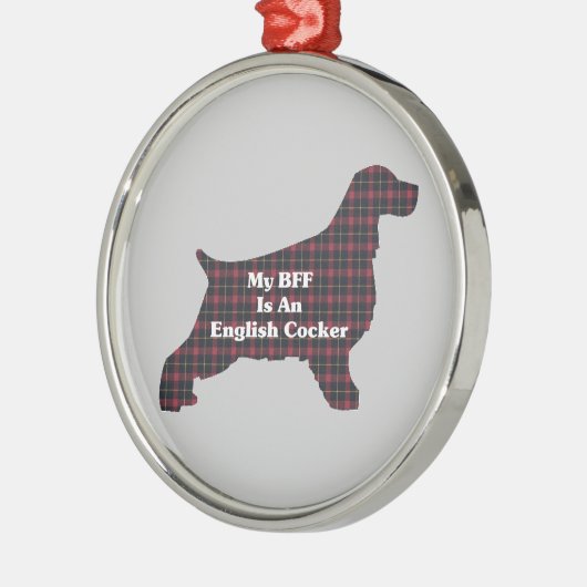 Engelse Cocker BFF Metalen Ornament (Links)