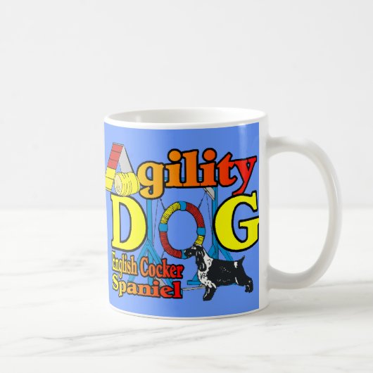 Engelse Cocker Spaniel Agility Gifts Koffiemok (Rechts)