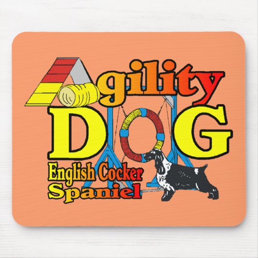 Engelse Cocker Spaniel Agility Gifts Muismat (Voorkant)