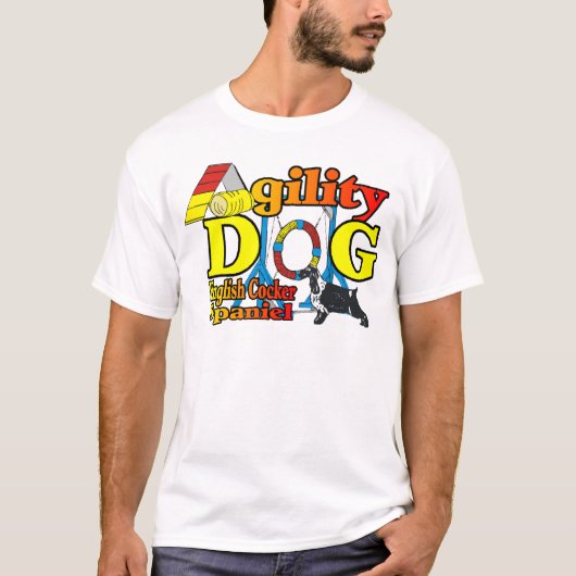 Engelse Cocker Spaniel Agility Gifts T-shirt (Voorkant)