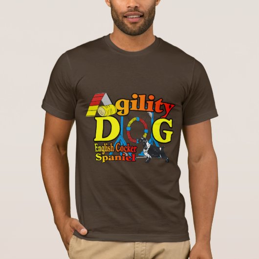 Engelse Cocker Spaniel Agility Gifts T-shirt (Voorkant)