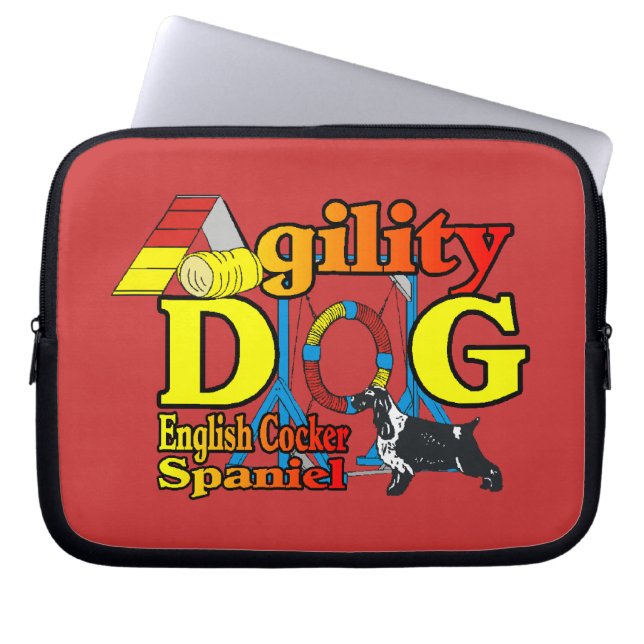 Engelse Cocker Spaniel Agility Laptop Sleeve (Voorkant)