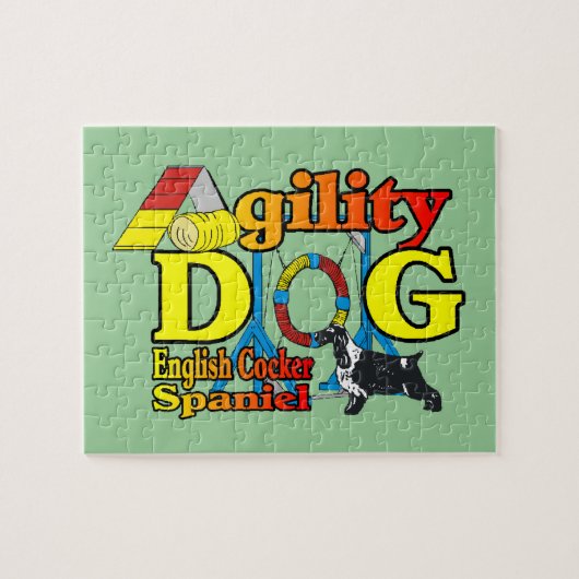 Engelse Cocker Spaniel Agility Legpuzzel (Horizontaal)