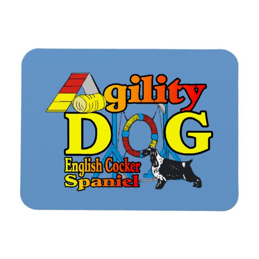 Engelse Cocker Spaniel Agility Magneet (Horizontaal)