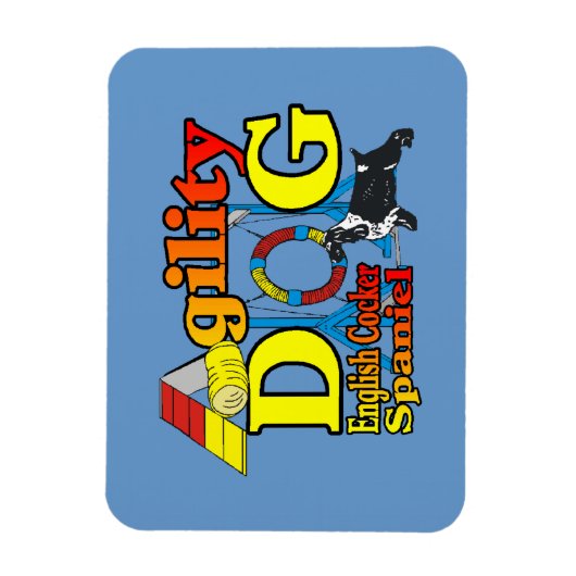 Engelse Cocker Spaniel Agility Magneet (Verticaal)