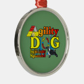 Engelse Cocker Spaniel Agility Metalen Ornament (Rechts)