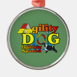 Engelse Cocker Spaniel Agility Metalen Ornament