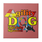 Engelse Cocker Spaniel Agility Tegeltje (Voorkant)