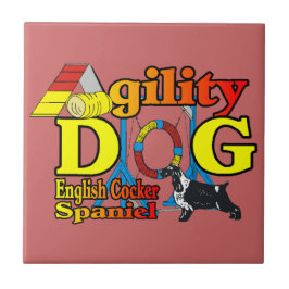 Engelse Cocker Spaniel Agility Tegeltje