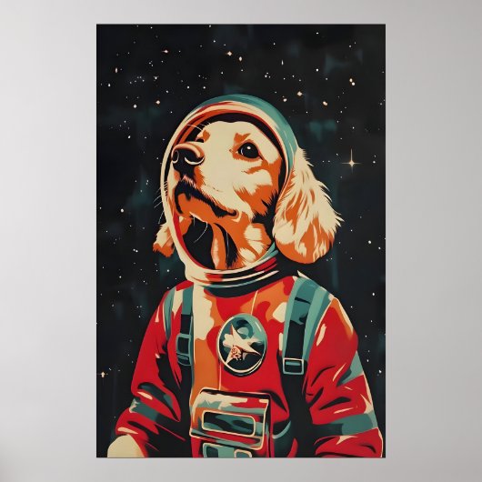 Engelse Cocker Spaniel Astronaut Poster, Engels Poster (Voorkant)
