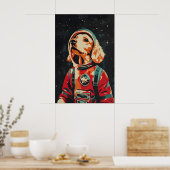 Engelse Cocker Spaniel Astronaut Poster, Engels Poster (Keuken)