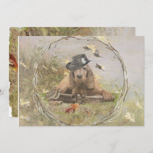 Engelse Cocker Spaniel Bedankkaart (Voorkant / Achterkant)