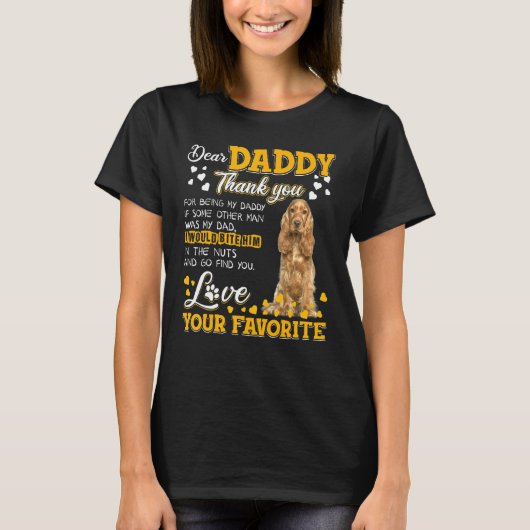 Engelse Cocker Spaniel Beste papa Bedankt voor je T-shirt (Voorkant)