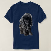 Engelse Cocker Spaniel Black Puppy Dog Schattig T-shirt (Design voorkant)
