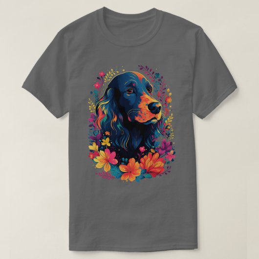 Engelse Cocker Spaniel Bloemen Lente Bloemen Kleur T-shirt (Design voorkant)