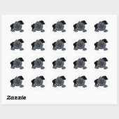 engelse cocker spaniel blue roan peking cartoon ronde sticker (Vel)