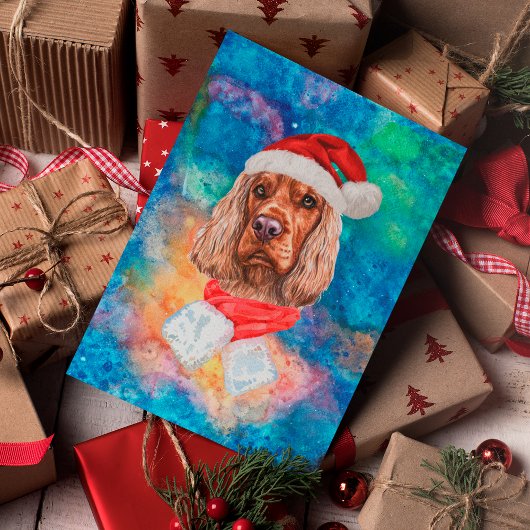 Engelse Cocker Spaniel Breed Dog Kerstmis Feestdagenkaart