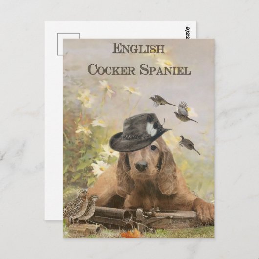Engelse Cocker Spaniel Briefkaart (Voorkant / Achterkant)