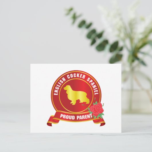 Engelse Cocker Spaniel Briefkaart (Staand voorkant)
