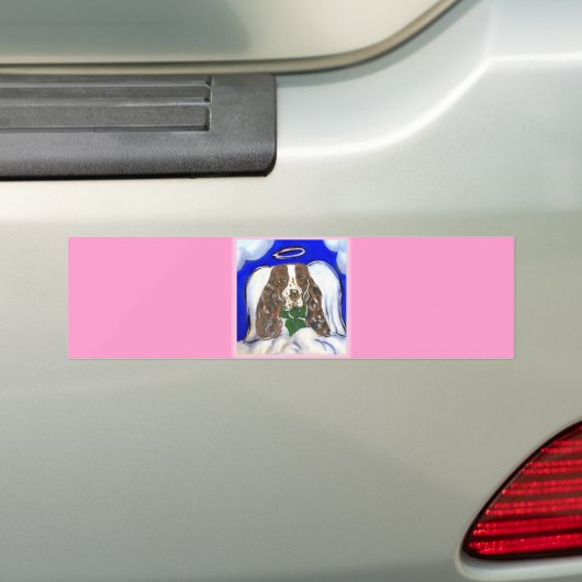 Engelse Cocker Spaniel Bumpersticker (Op auto)