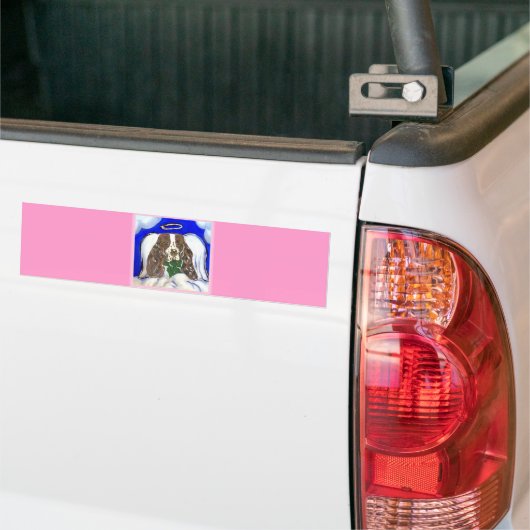 Engelse Cocker Spaniel Bumpersticker (Op Truck)