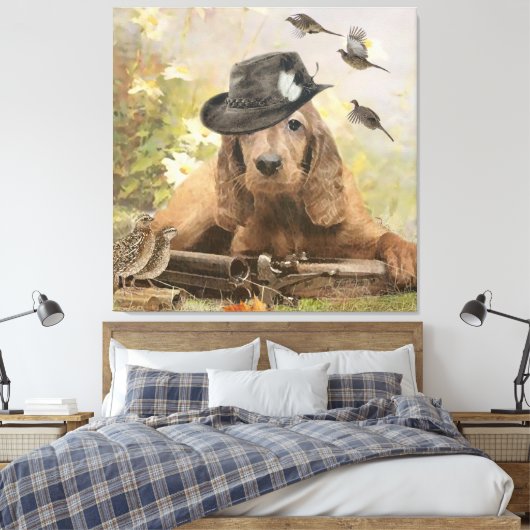 Engelse Cocker Spaniel Canvas Afdruk (Insitu (Slaapkamer))