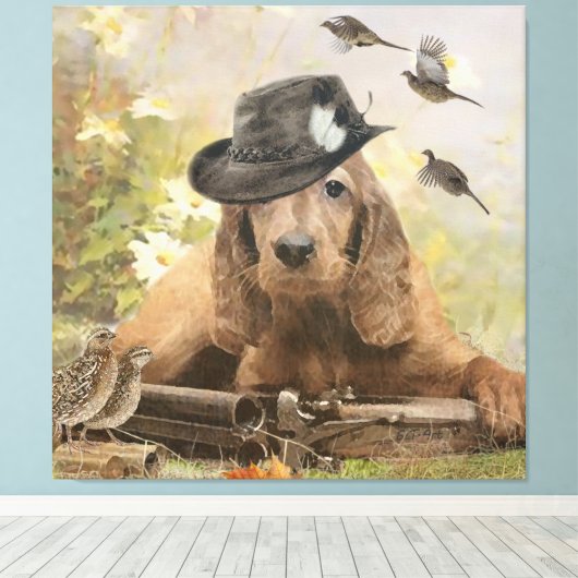 Engelse Cocker Spaniel Canvas Afdruk (Insitu (Houten vloer))
