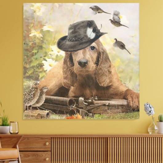 Engelse Cocker Spaniel Canvas Afdruk (Insitu (Woonkamer))