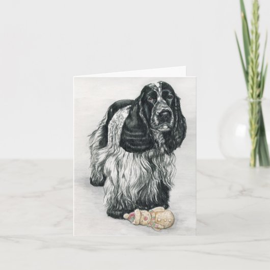 Engelse Cocker Spaniel Dog Art Note Kaart (Voorkant)