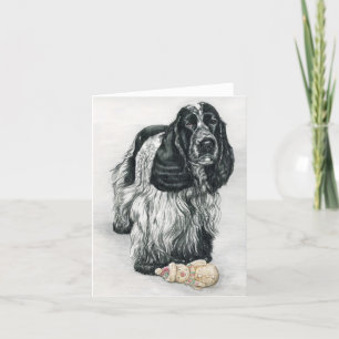 Engelse Cocker Spaniel Dog Art Note Kaart