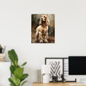 Engelse Cocker Spaniel Dog Art Print Poster (Thuiskantoor)