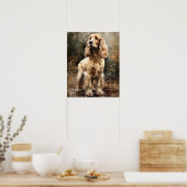 Engelse Cocker Spaniel Dog Art Print Poster (Keuken)