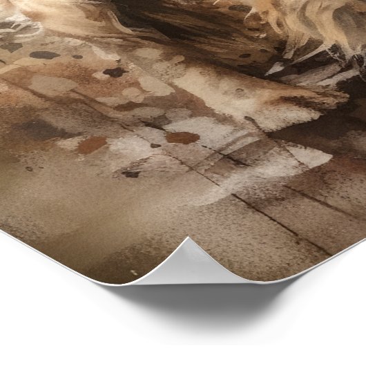 Engelse Cocker Spaniel Dog Art Print Poster (Hoek)