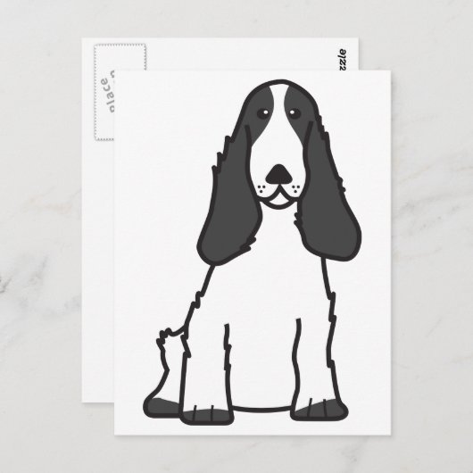 Engelse Cocker Spaniel Dog Cartoon Briefkaart (Voorkant / Achterkant)