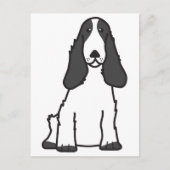 Engelse Cocker Spaniel Dog Cartoon Briefkaart (Voorkant)