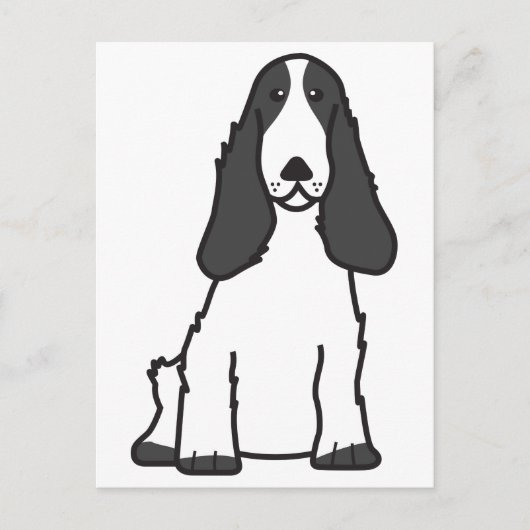 Engelse Cocker Spaniel Dog Cartoon Briefkaart (Voorkant)