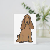Engelse Cocker Spaniel Dog Cartoon Briefkaart (Staand voorkant)