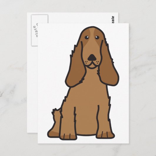 Engelse Cocker Spaniel Dog Cartoon Briefkaart (Voorkant / Achterkant)