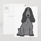Engelse Cocker Spaniel Dog Cartoon Briefkaart (Voorkant / Achterkant)