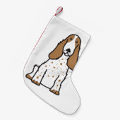 Engelse Cocker Spaniel Dog Cartoon Kleine Kerstsok (Voorkant (Hangend))