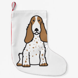 Engelse Cocker Spaniel Dog Cartoon Kleine Kerstsok