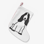 Engelse Cocker Spaniel Dog Cartoon Kleine Kerstsok (Voorkant (Hangend))